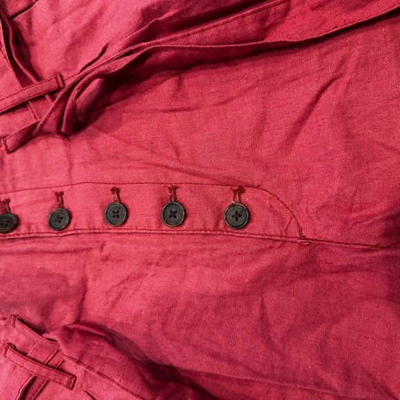 Abercrombie & Fitch High Waisted Linen-Blend Paperbag Shorts - Picture 7 of 7